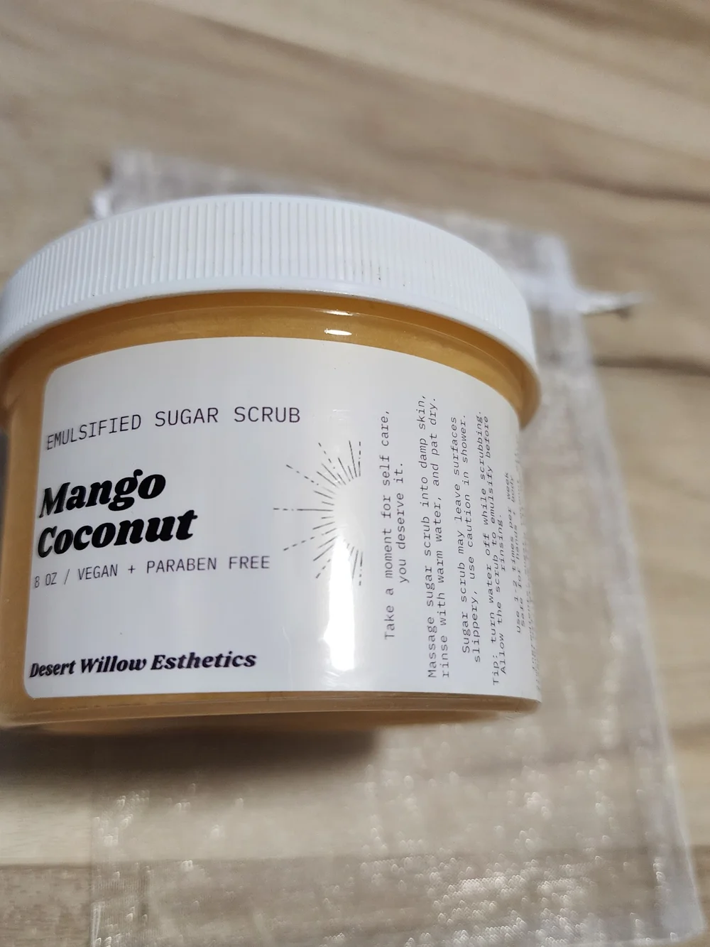 Hand Crafted Mango Coconut Exfoliating Sugar Body Scrub  New